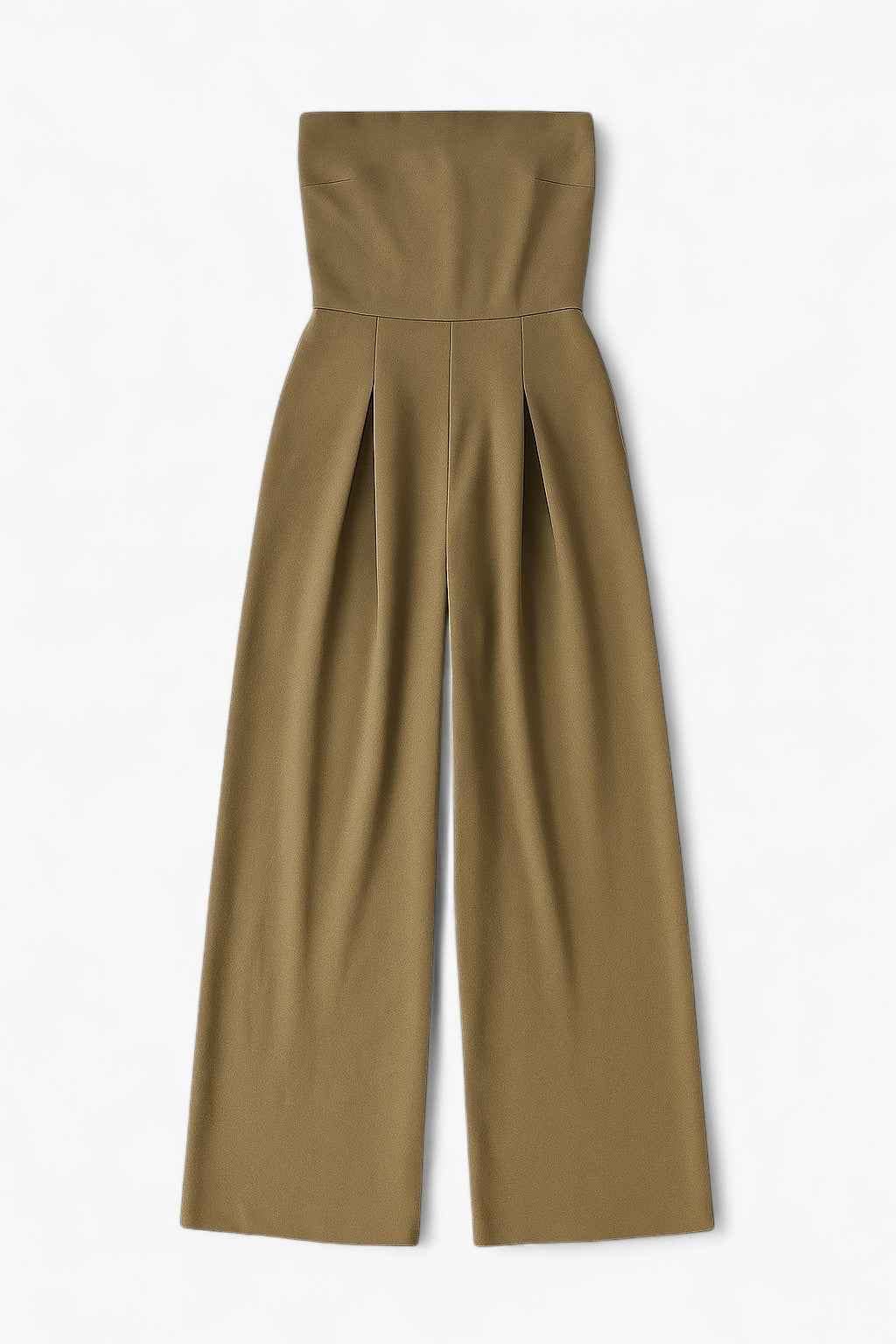 Strapless Jumpsuit with Wide Leg