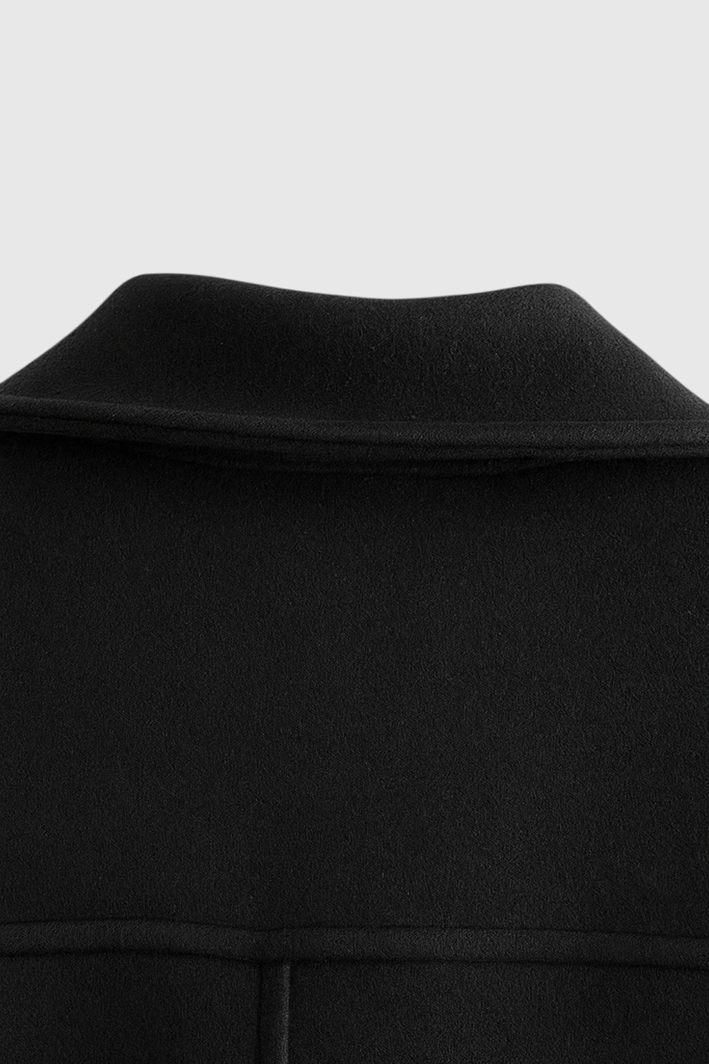 Cropped Jacket, Square Collar, Pockets