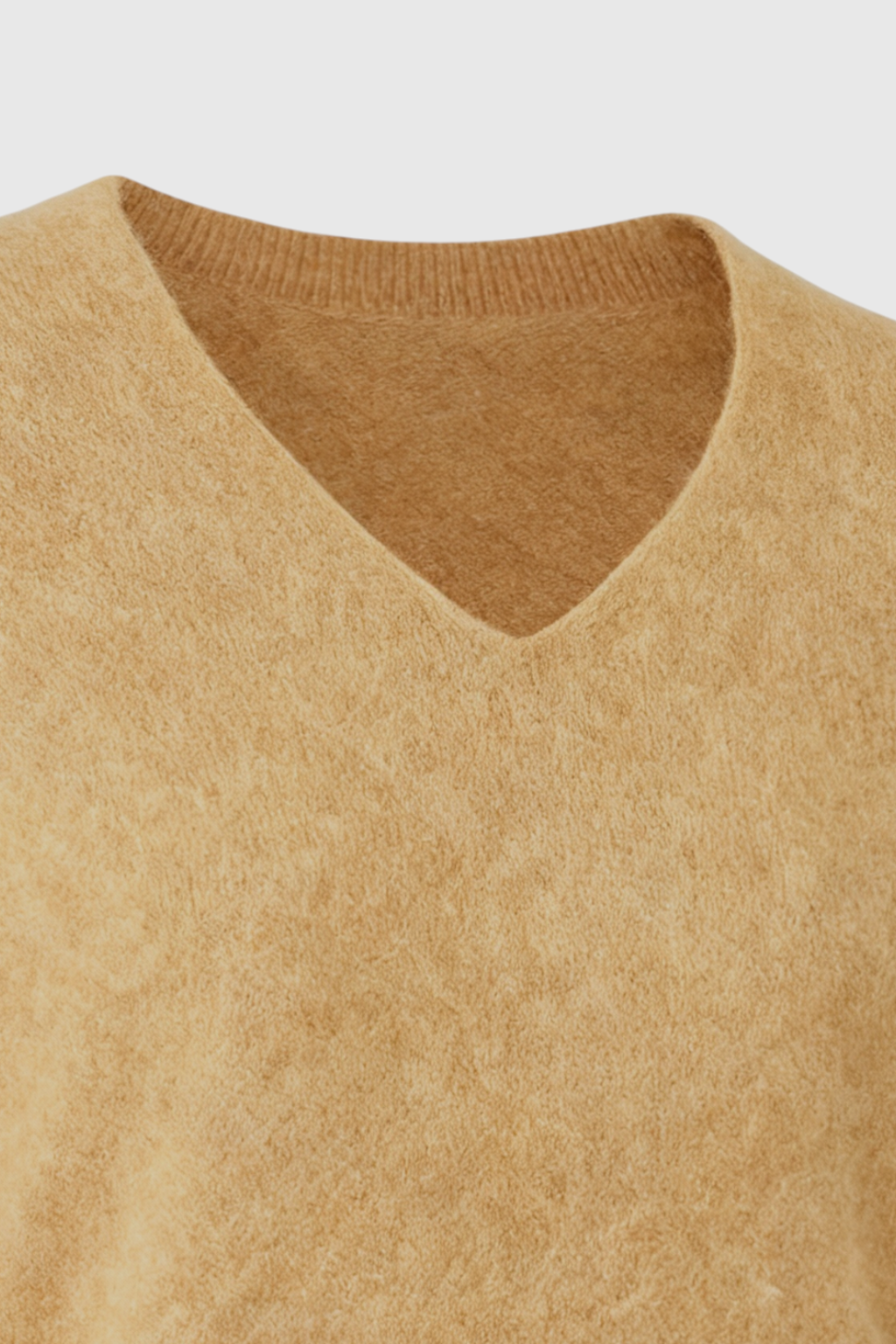 Cashmere V-Neck Sweater, Seamless Slim Fit