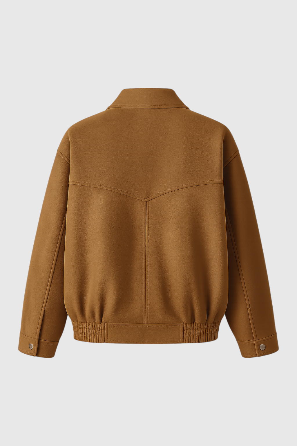 Cropped Bomber Jacket, Suede-Effect Finish