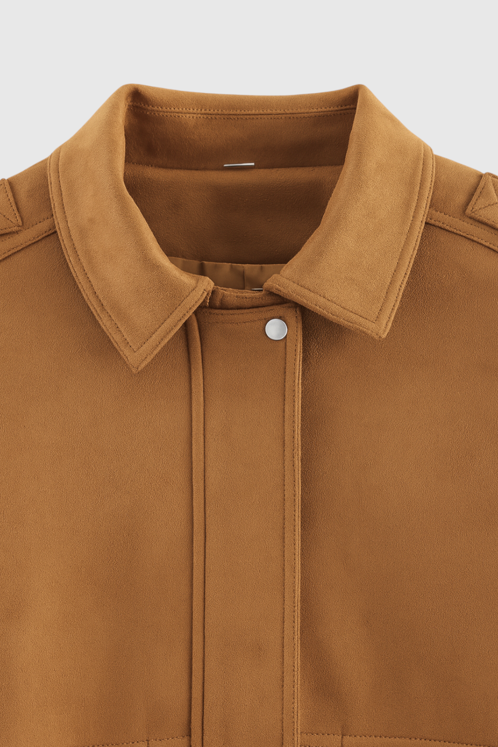 Cropped Bomber Jacket, Suede-Effect Finish