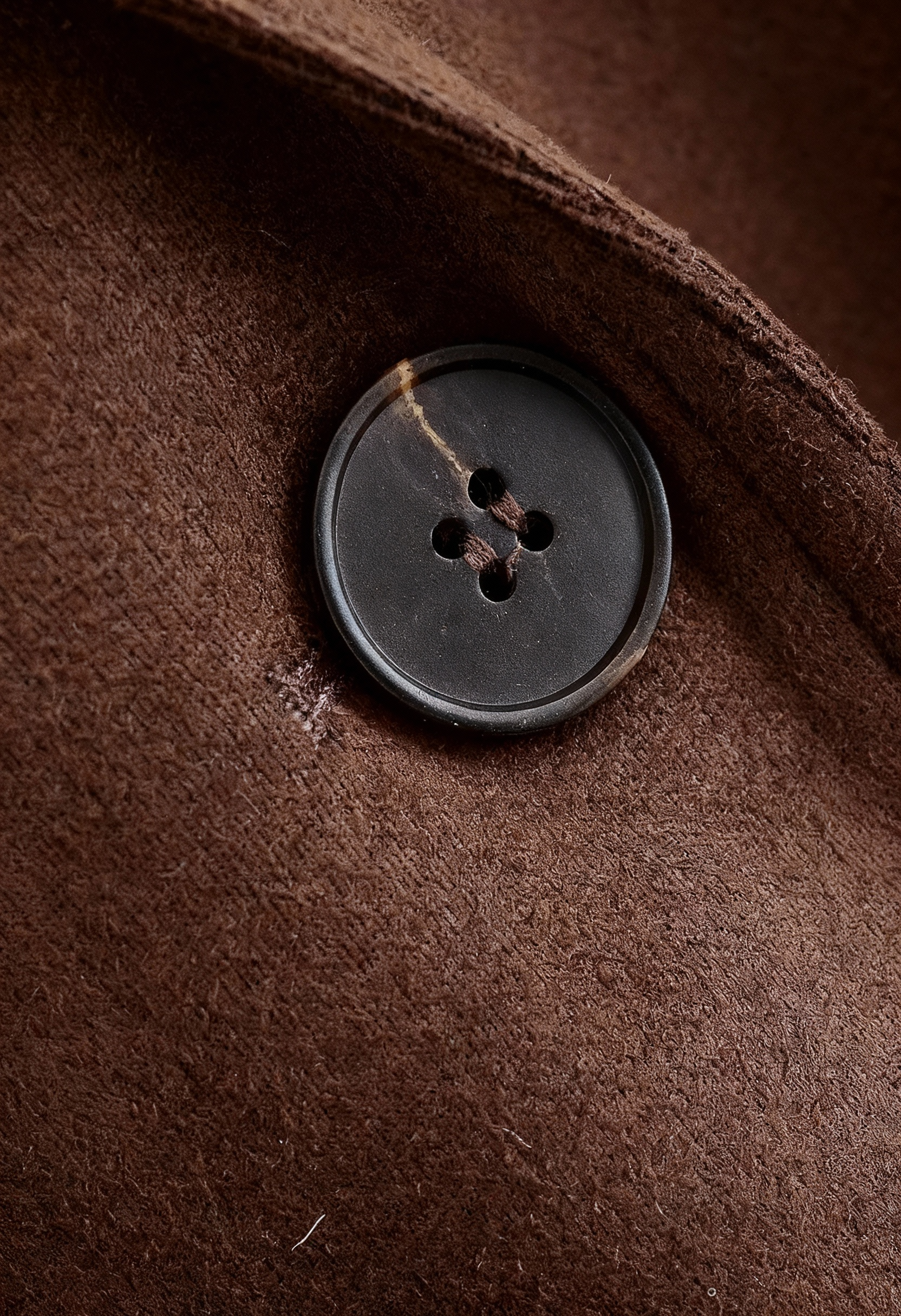 Suede-Effect Jacket with Belt