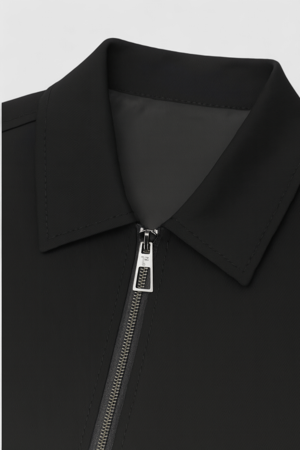 Cropped Bomber Jacket, Two-Way Zip