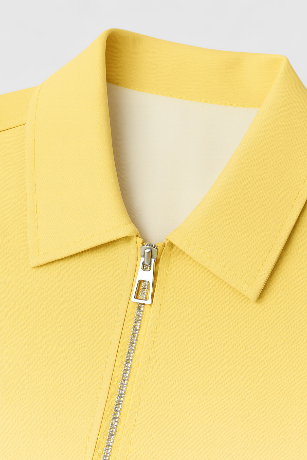 Zip Jacket with Turn-Down Collar