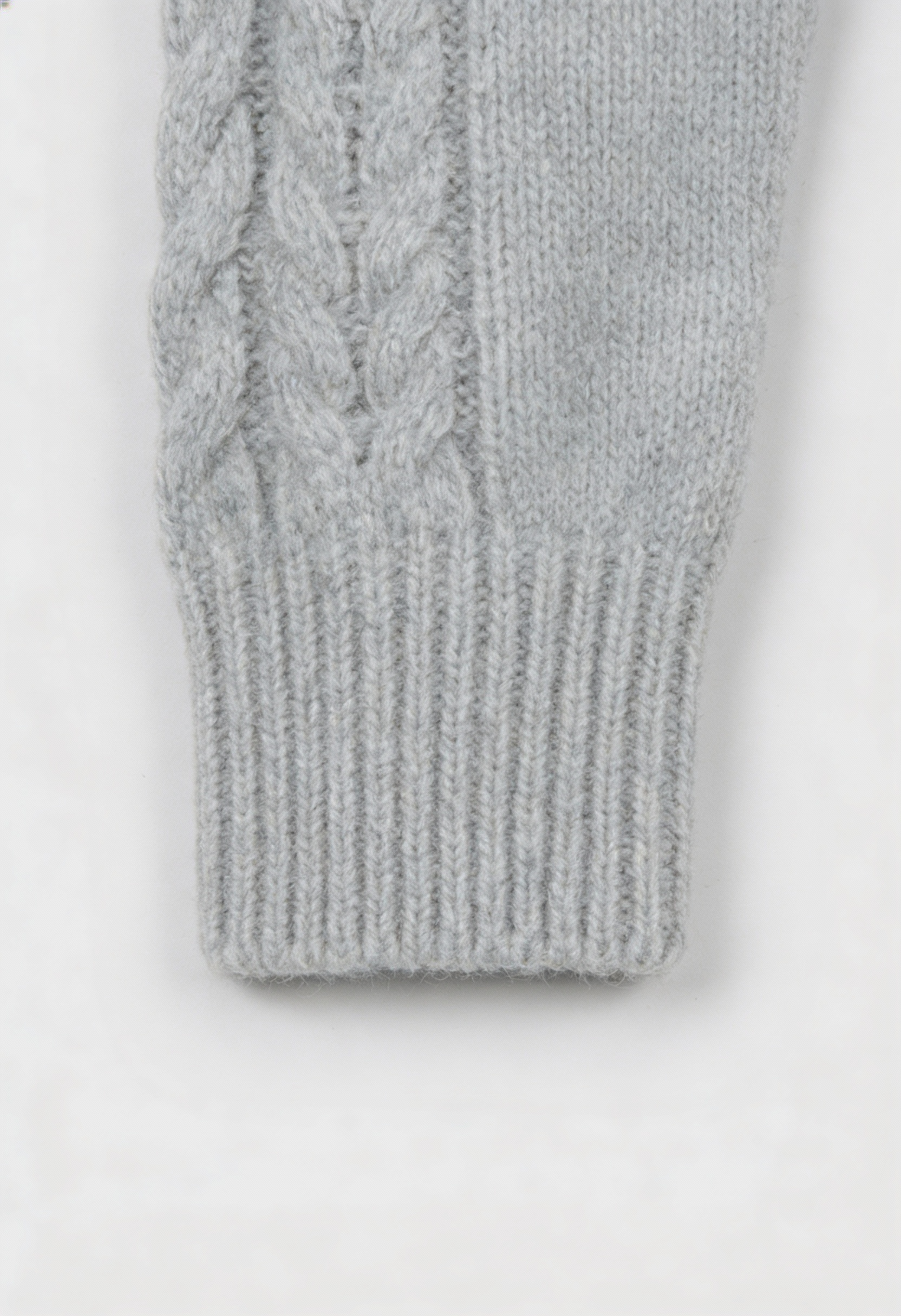 Cable Knit Cardigan, High Collar, Cropped