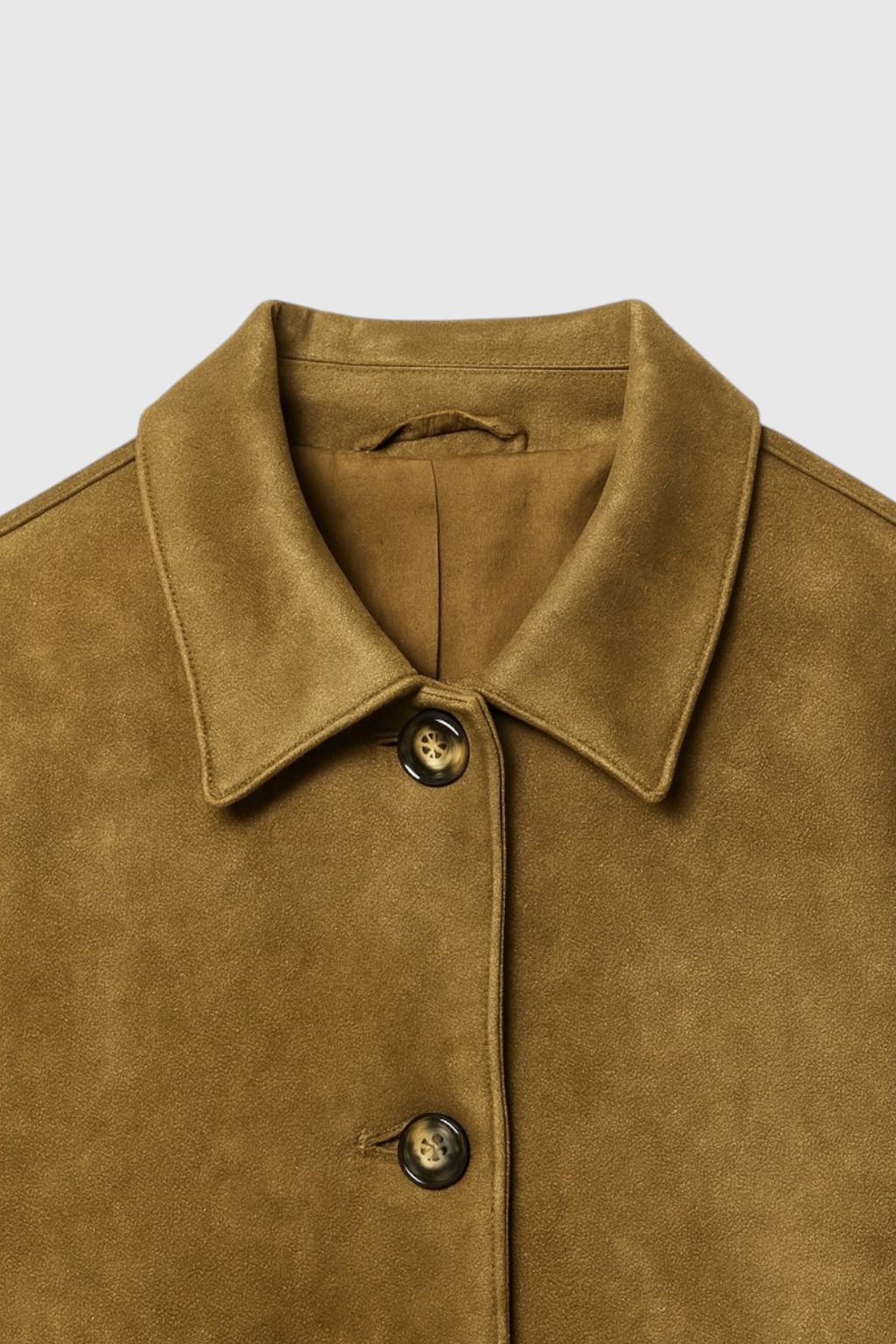 Cropped Jacket, Suede-Effect Finish