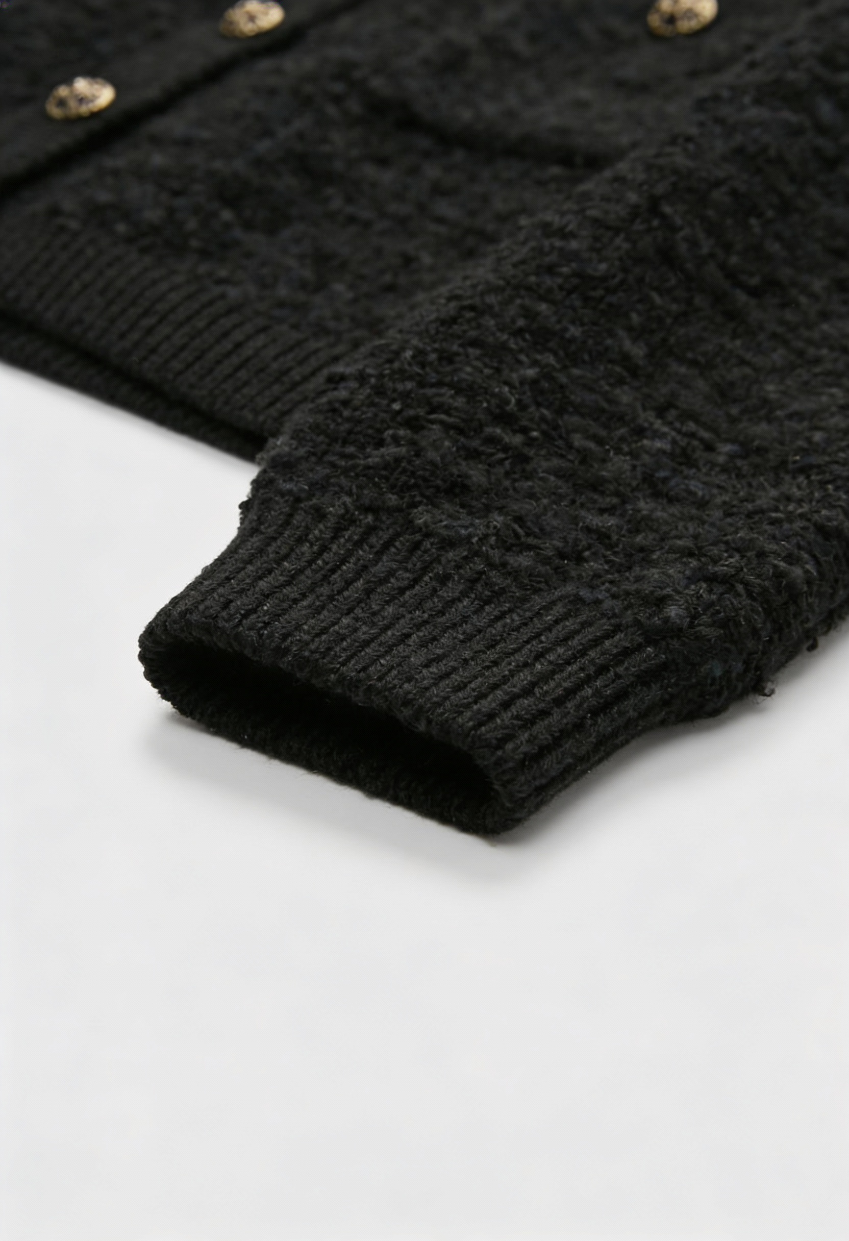 Textured Knit Cardigan, Jewel Buttons