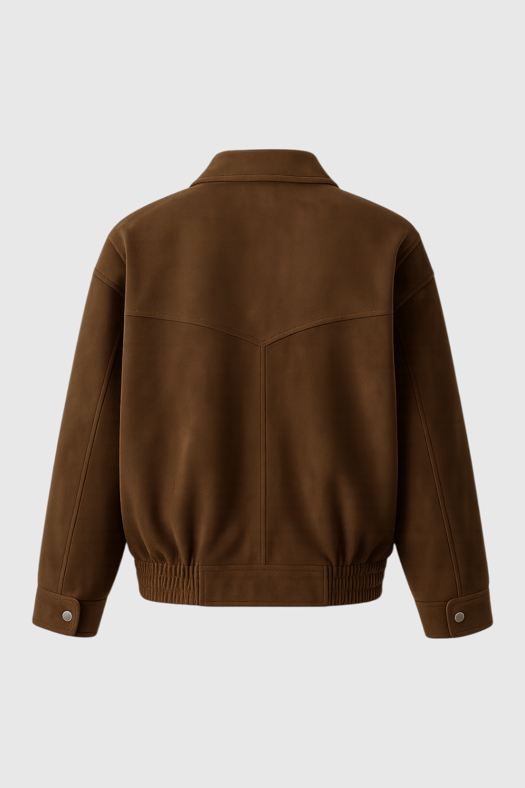 Bomber Jacket with Suede Finish