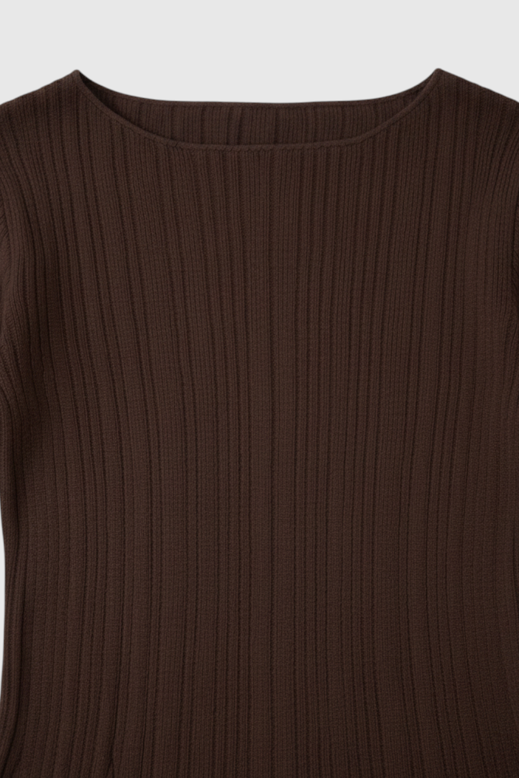 Rib Knit Set with Long Sleeves