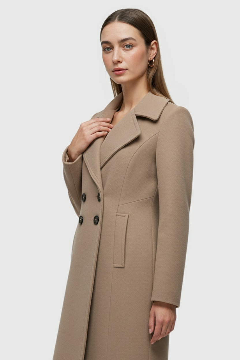Double-Breasted Coat, Notched Collar