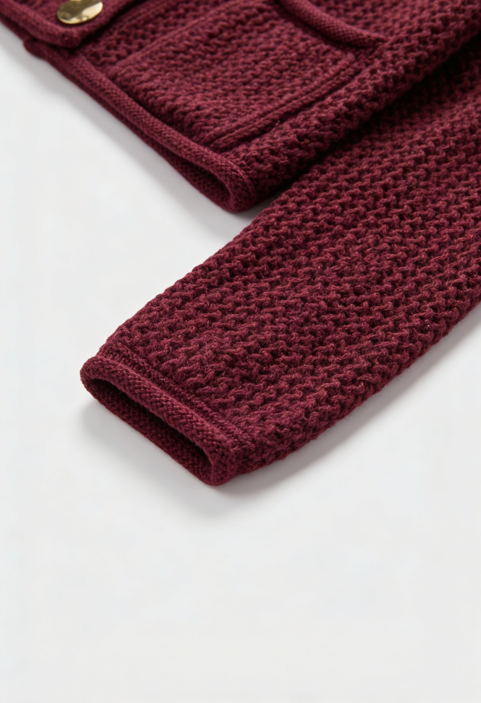 Cardigan with Textured Knit & Pockets