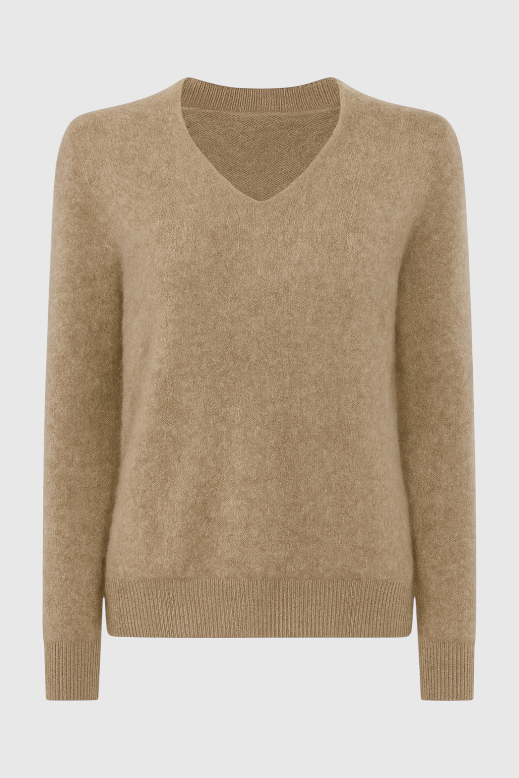 Cashmere V-Neck Sweater, Seamless Finish