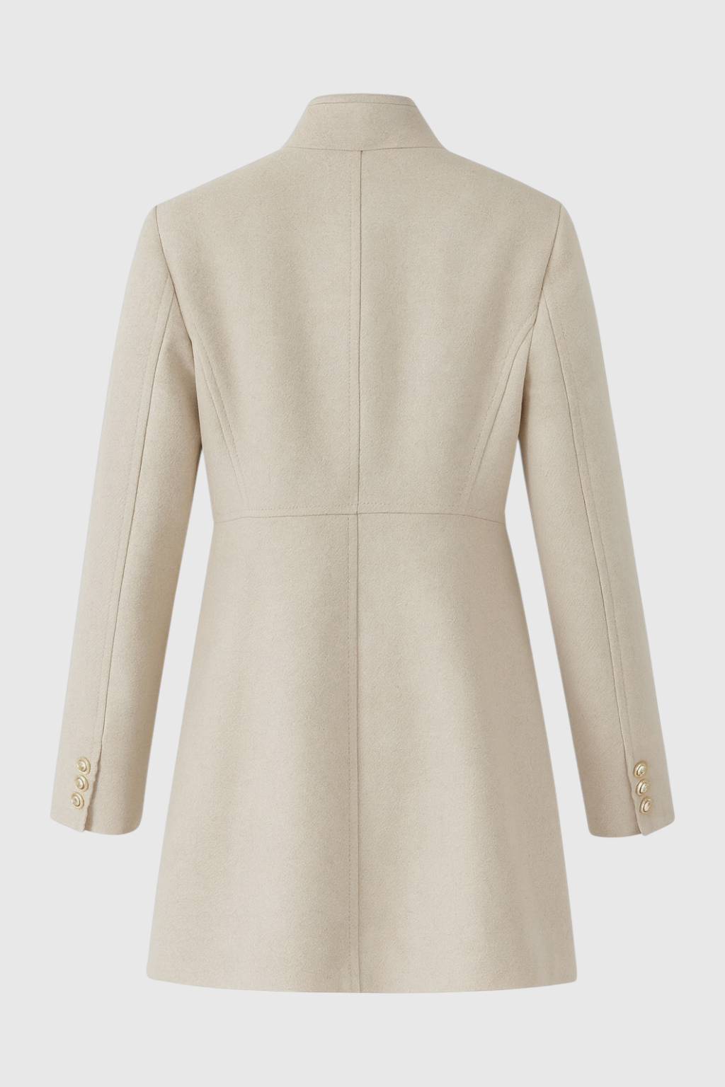 Coat, Double-Breasted, Stand Collar