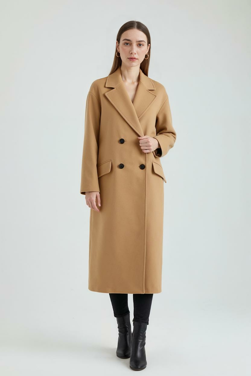 Double-Breasted Overcoat, Notched Lapel