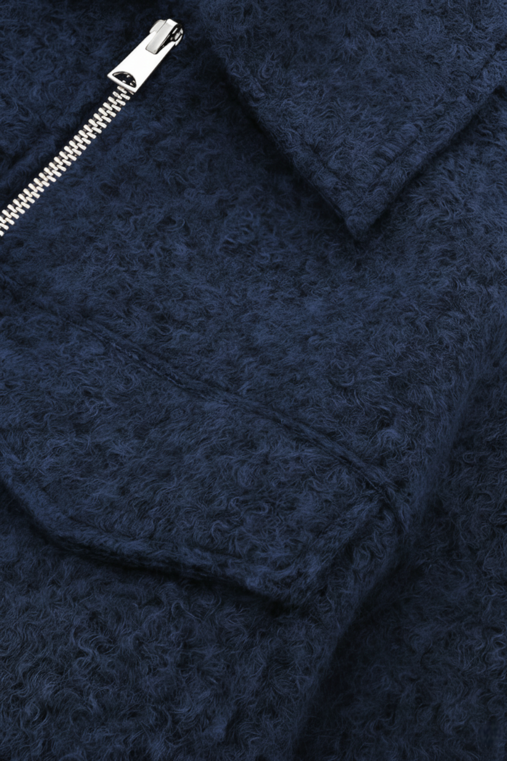 Cropped Zip Jacket | Textured, Collared