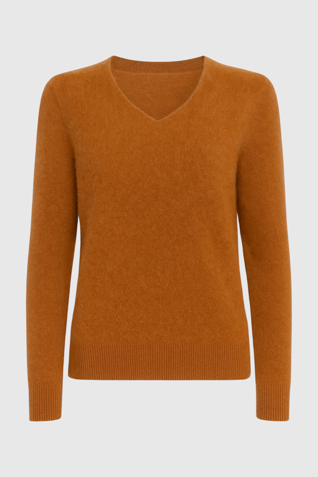 Cashmere V-Neck Sweater, Seamless Finish