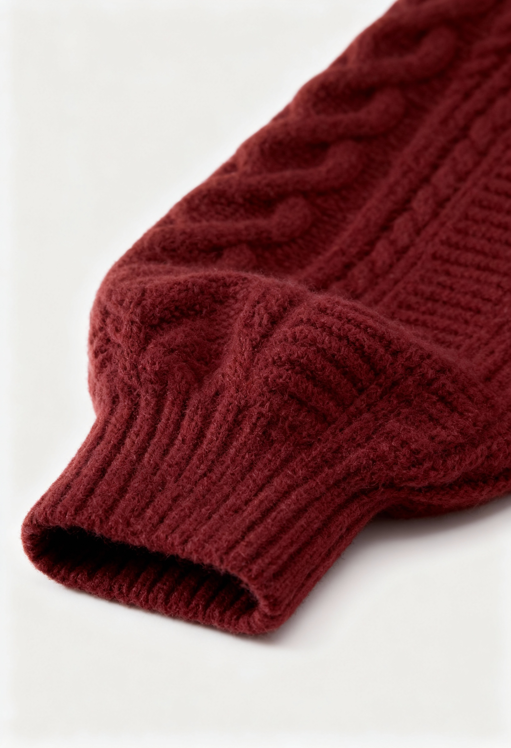 Cardigan with Cable Knit & V-Neck