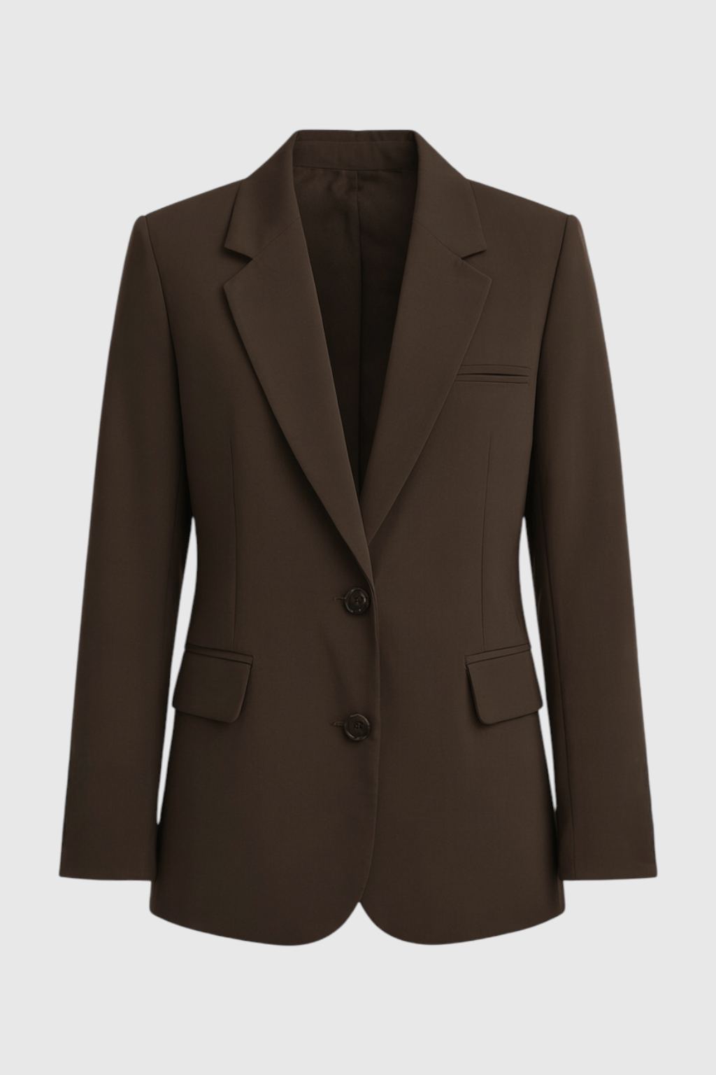 Blazer with Notched Lapel & Flap Pockets