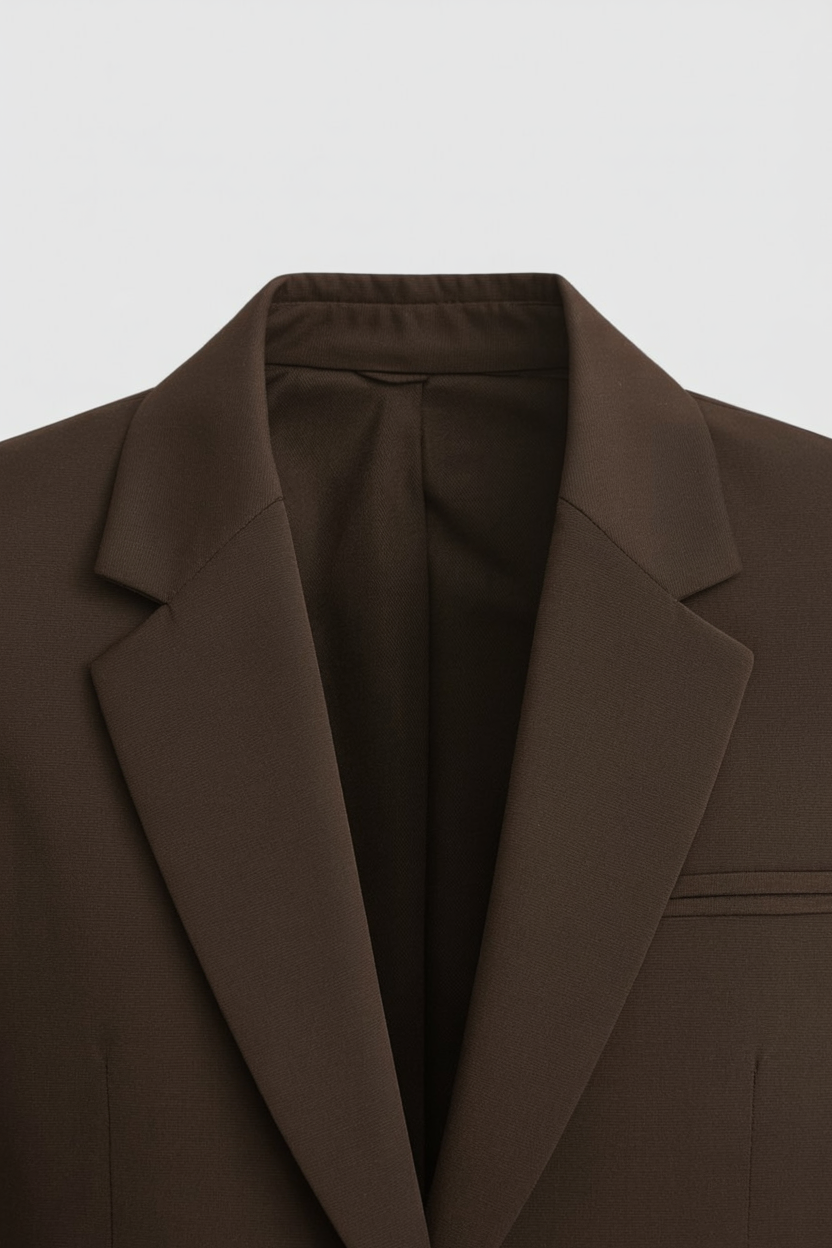 Blazer with Notched Lapel & Flap Pockets