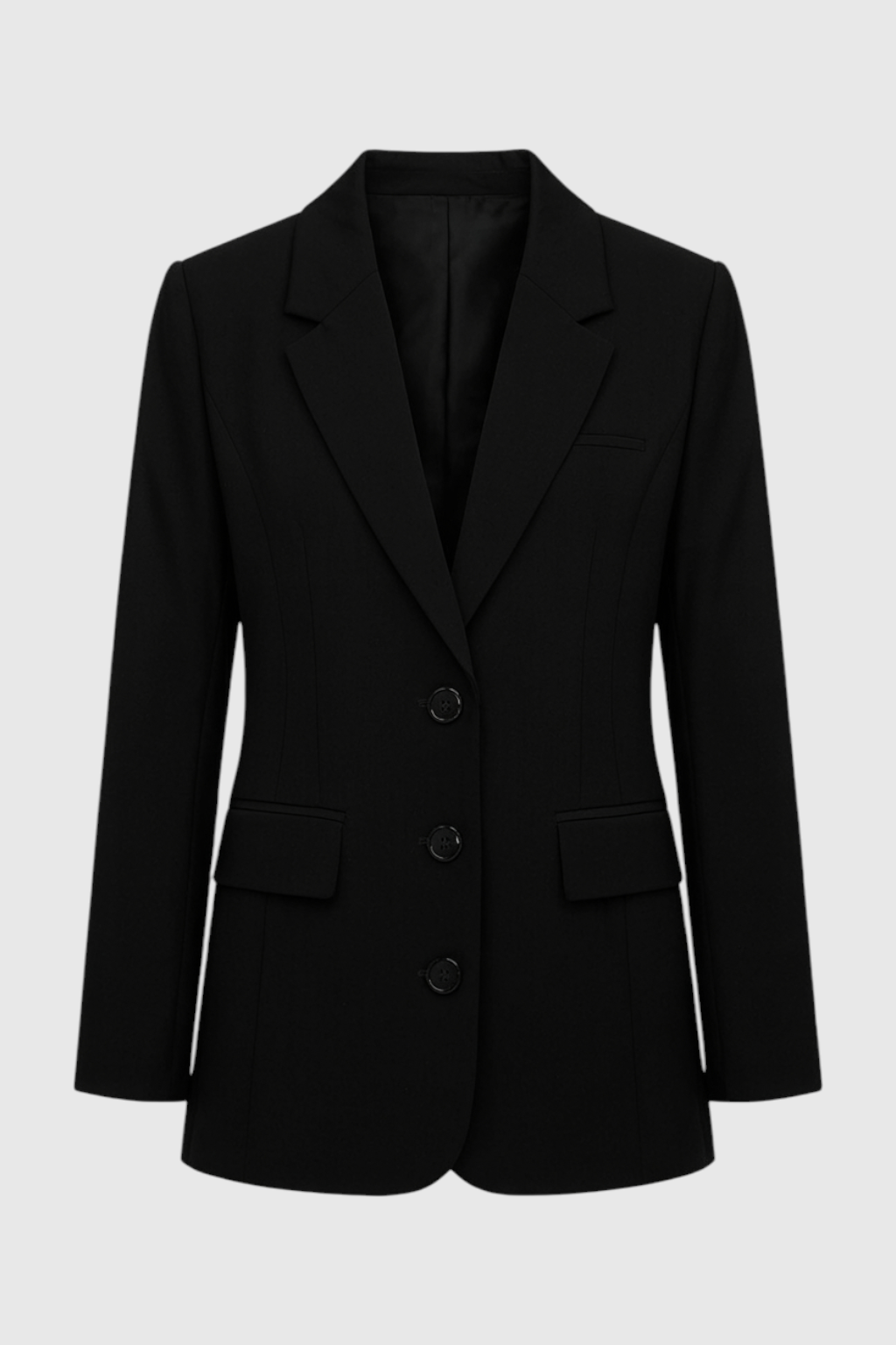 Blazer with Notched Lapel & Flap Pockets
