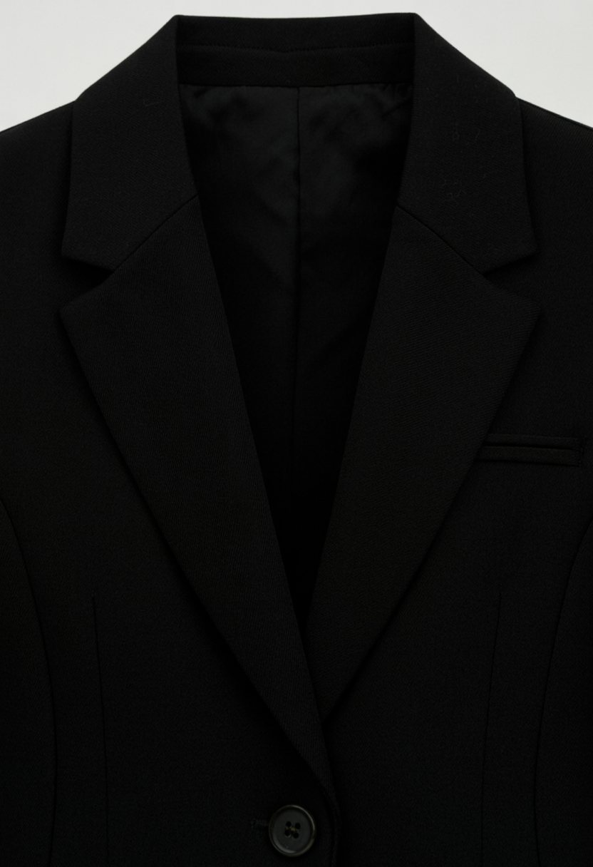 Blazer with Notched Lapel & Flap Pockets