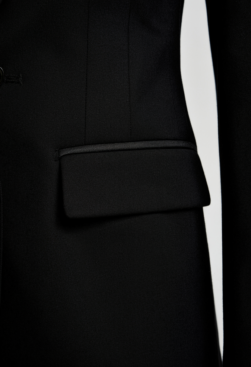 Blazer with Notched Lapel & Flap Pockets