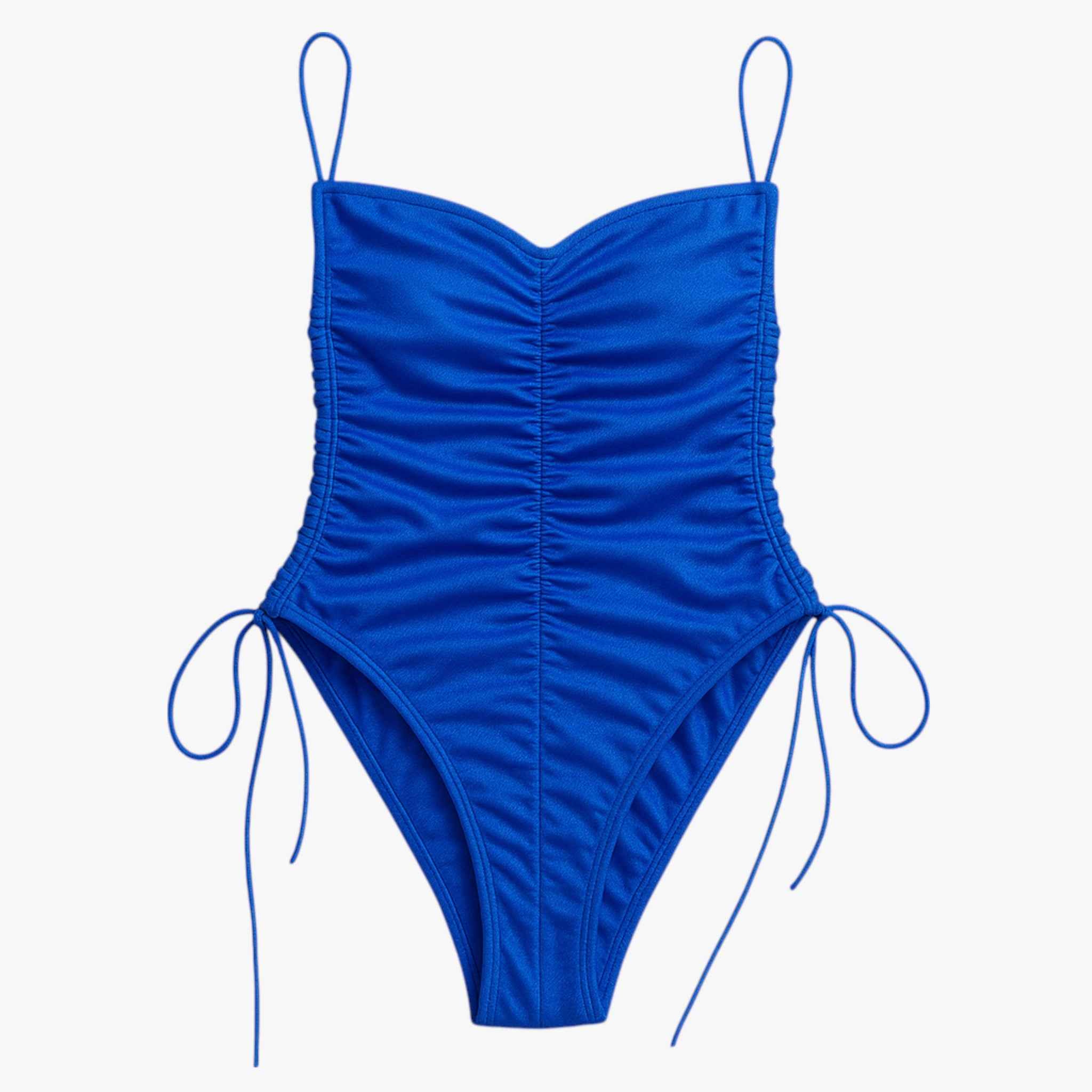 One Piece Swimsuit with Ruched Detailing