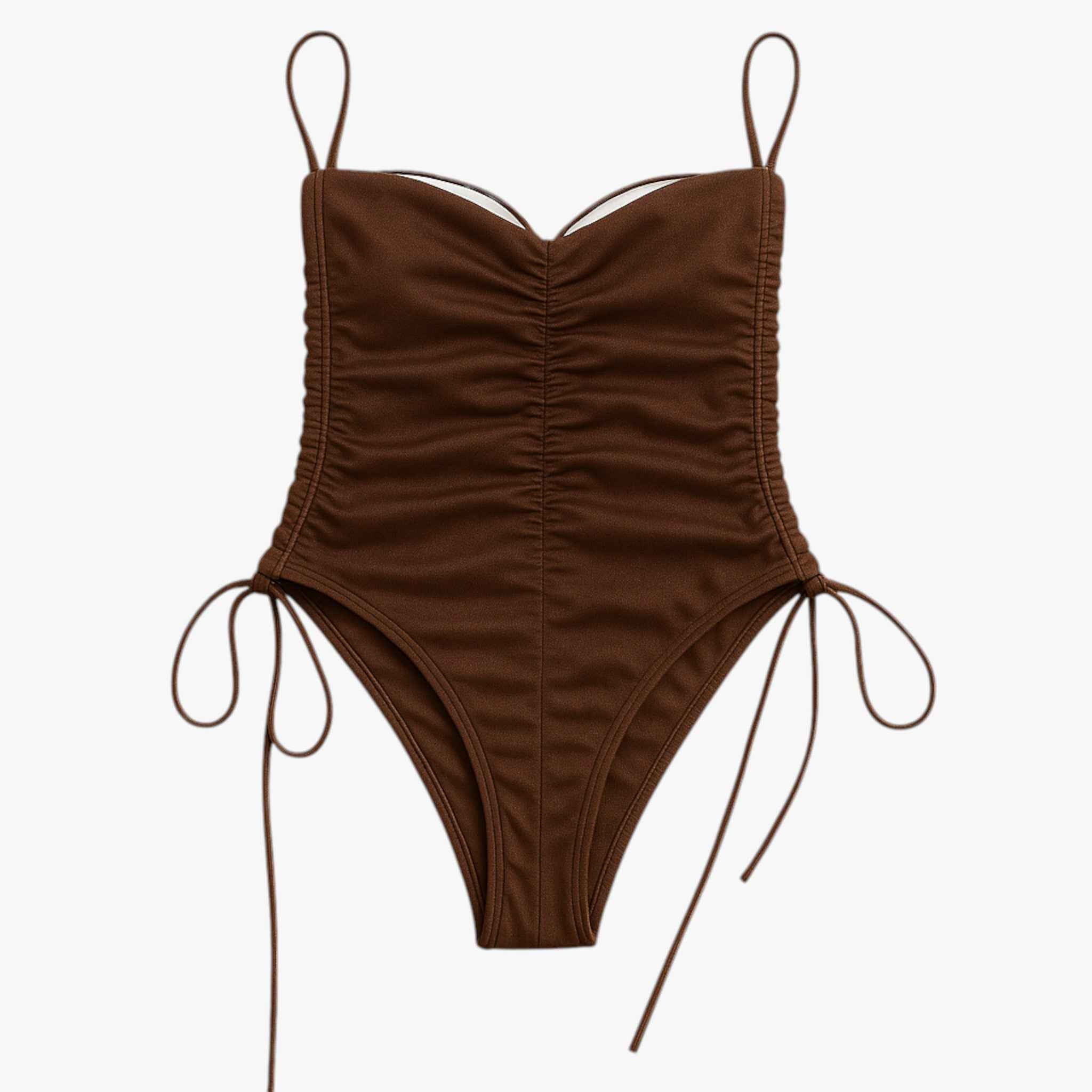 One Piece Swimsuit with Ruched Detail