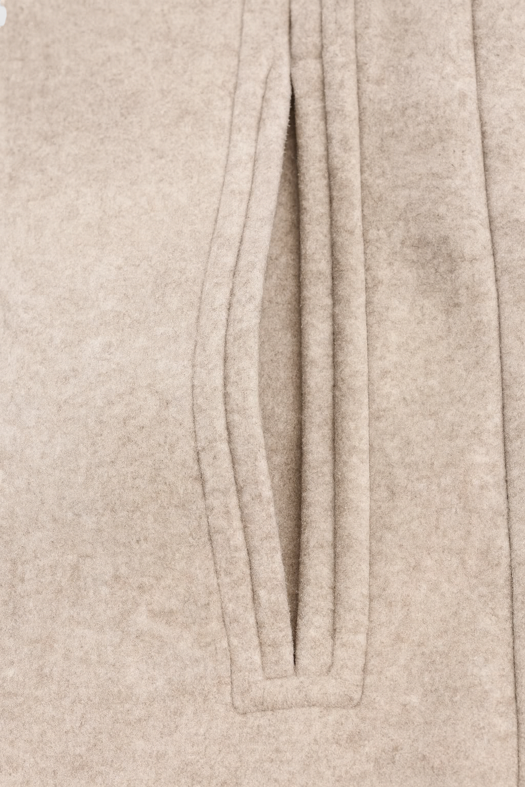 Longline Coat, Notched Lapel, Stone Tone