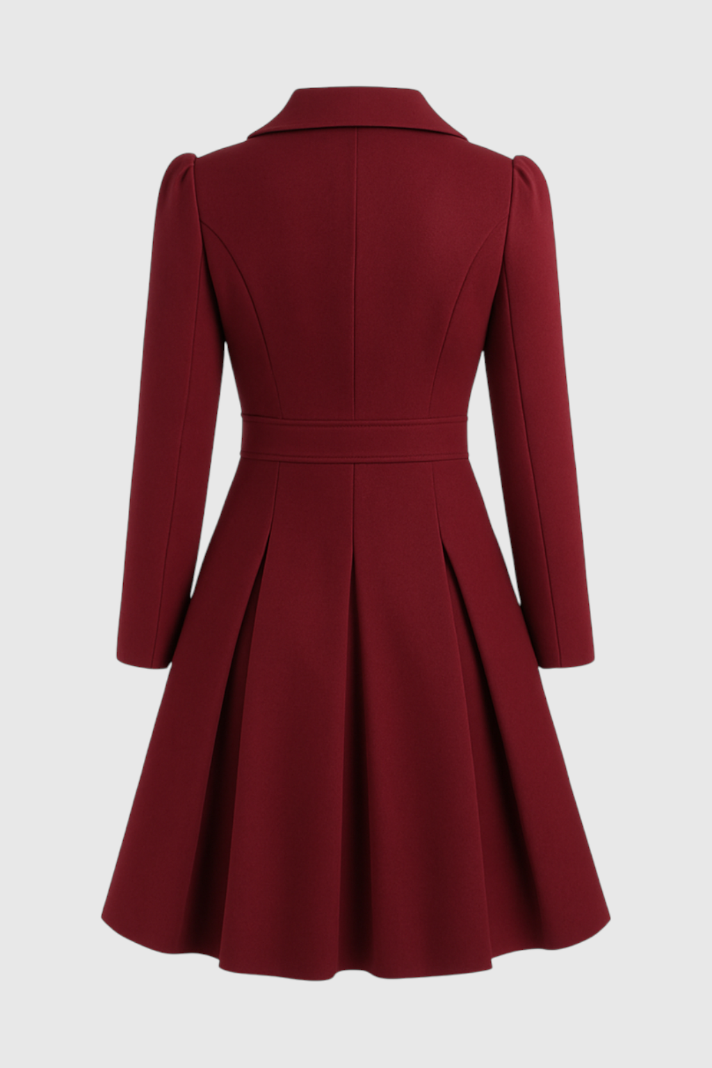 Coat Dress with Flared Midi Hem
