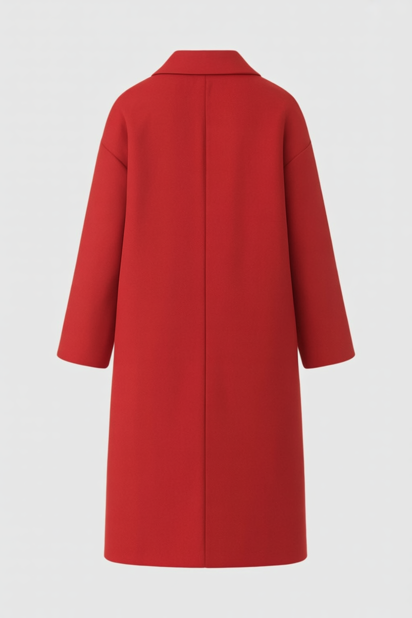 Single-Breasted Coat with Patch Pockets