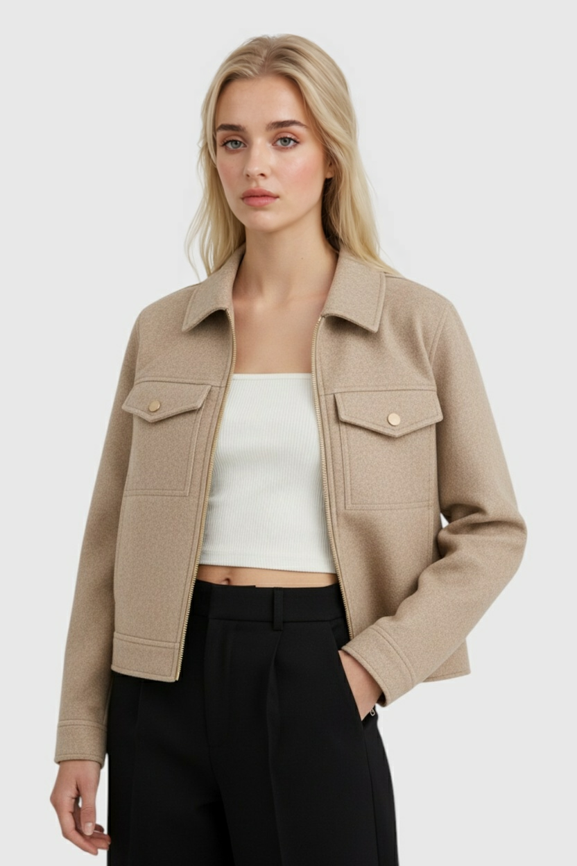 Zip Jacket with Flap Pockets