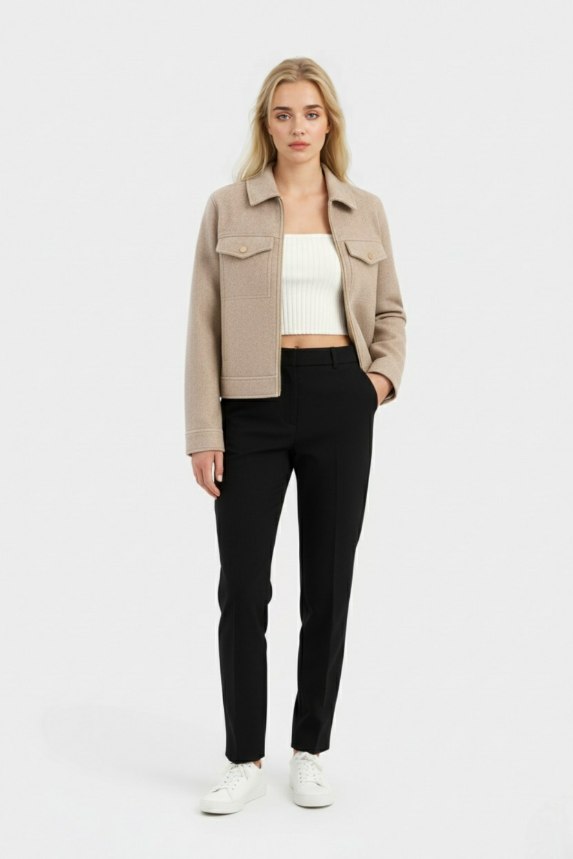 Zip Jacket with Flap Pockets