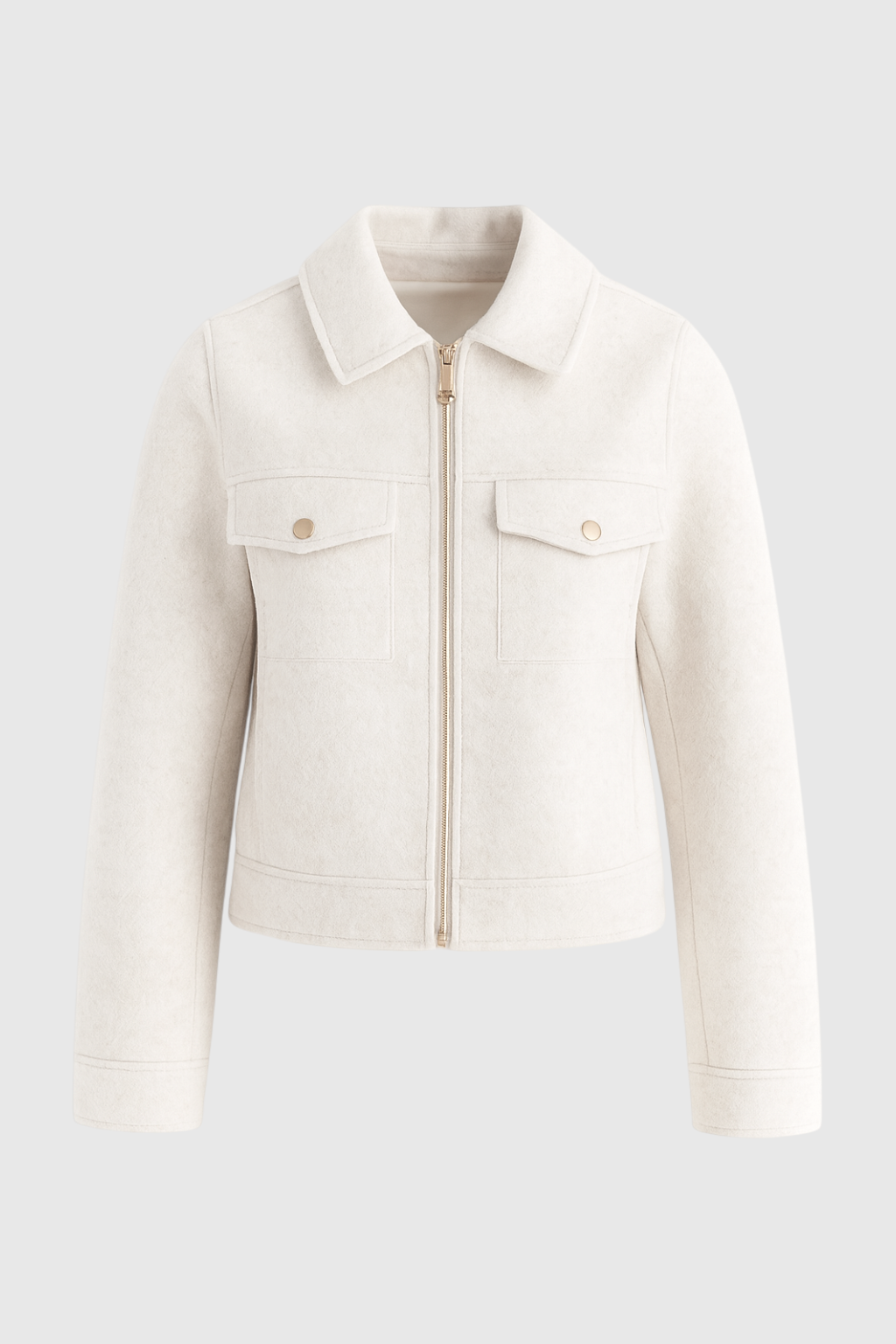 Zip Jacket with Flap Pockets & Collar