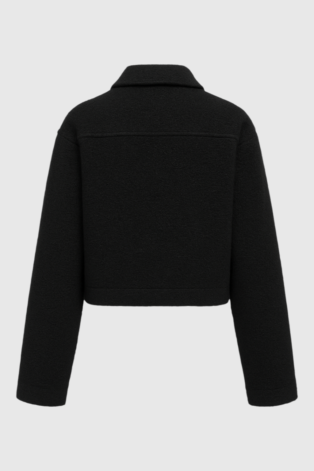 Cropped Zip Jacket | Textured, Pocket Detail