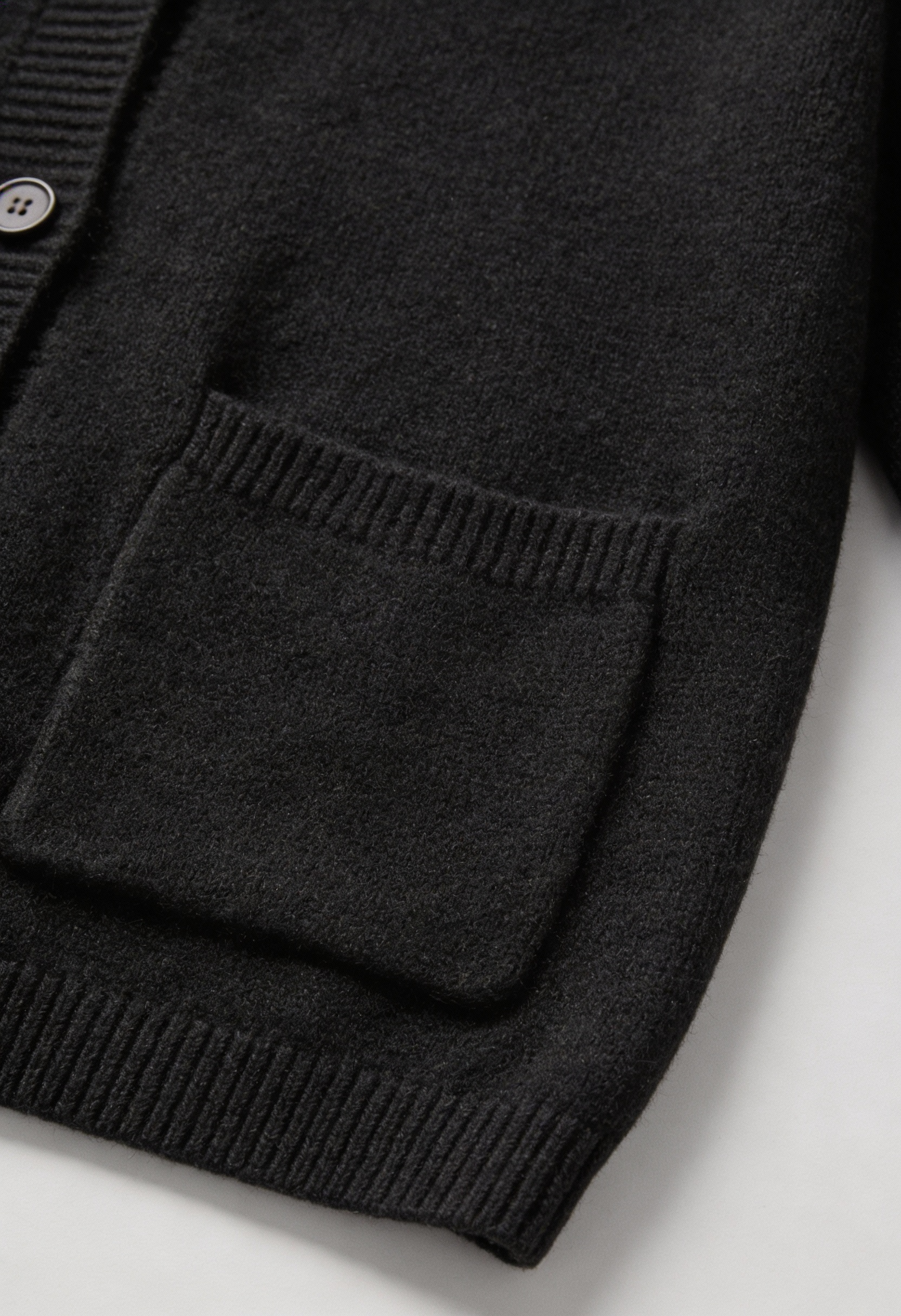 Knit V-Neck Cardigan with Button Front