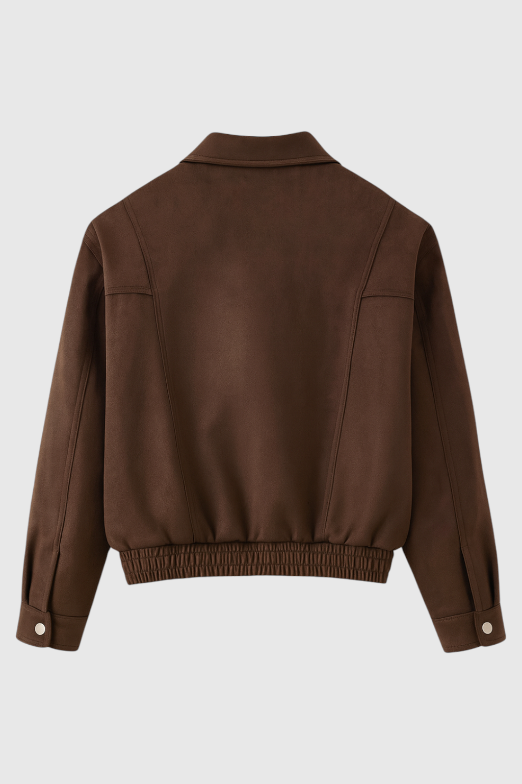 Bomber Jacket with Suede Finish