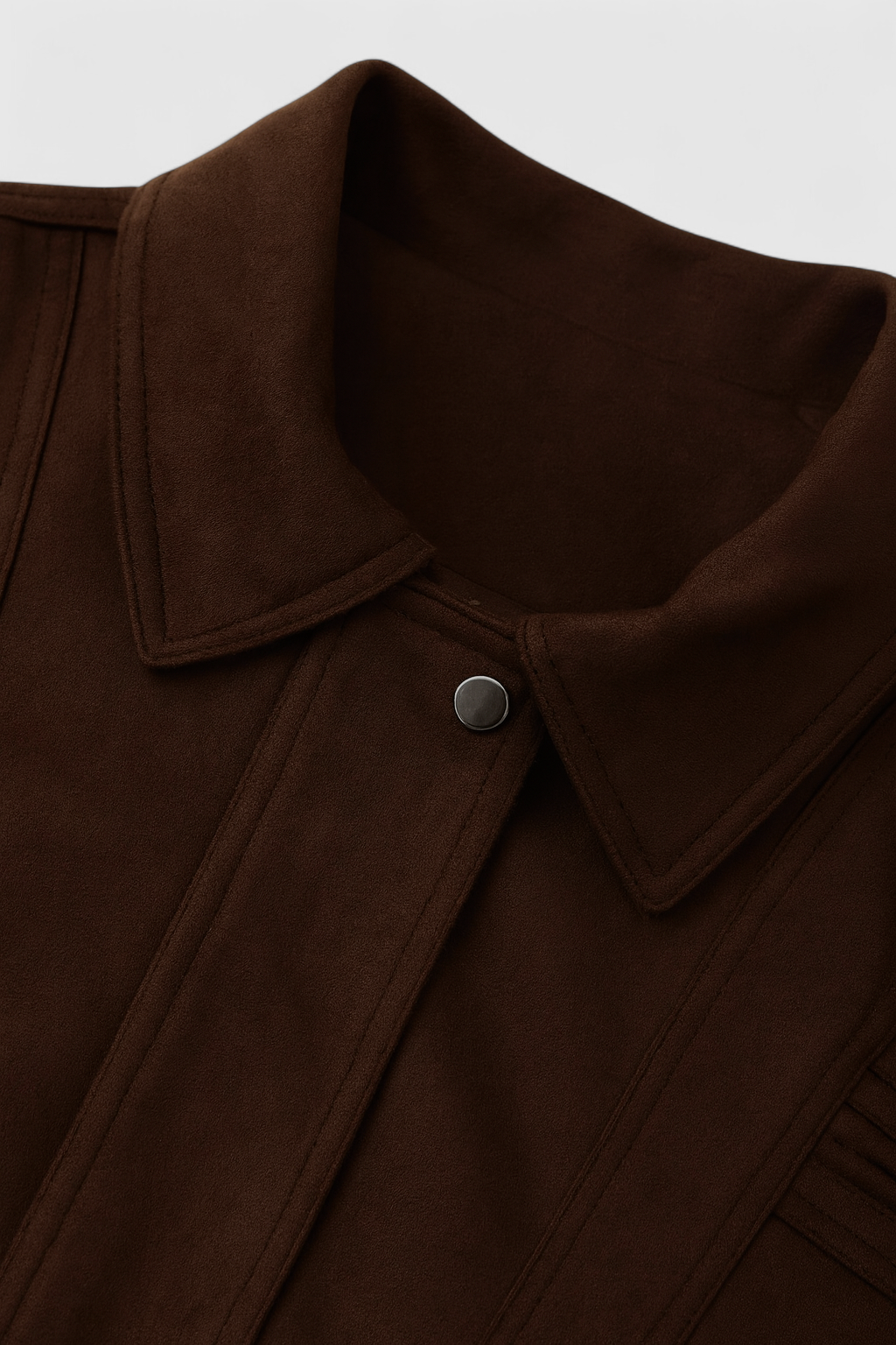 Bomber Jacket with Suede Finish