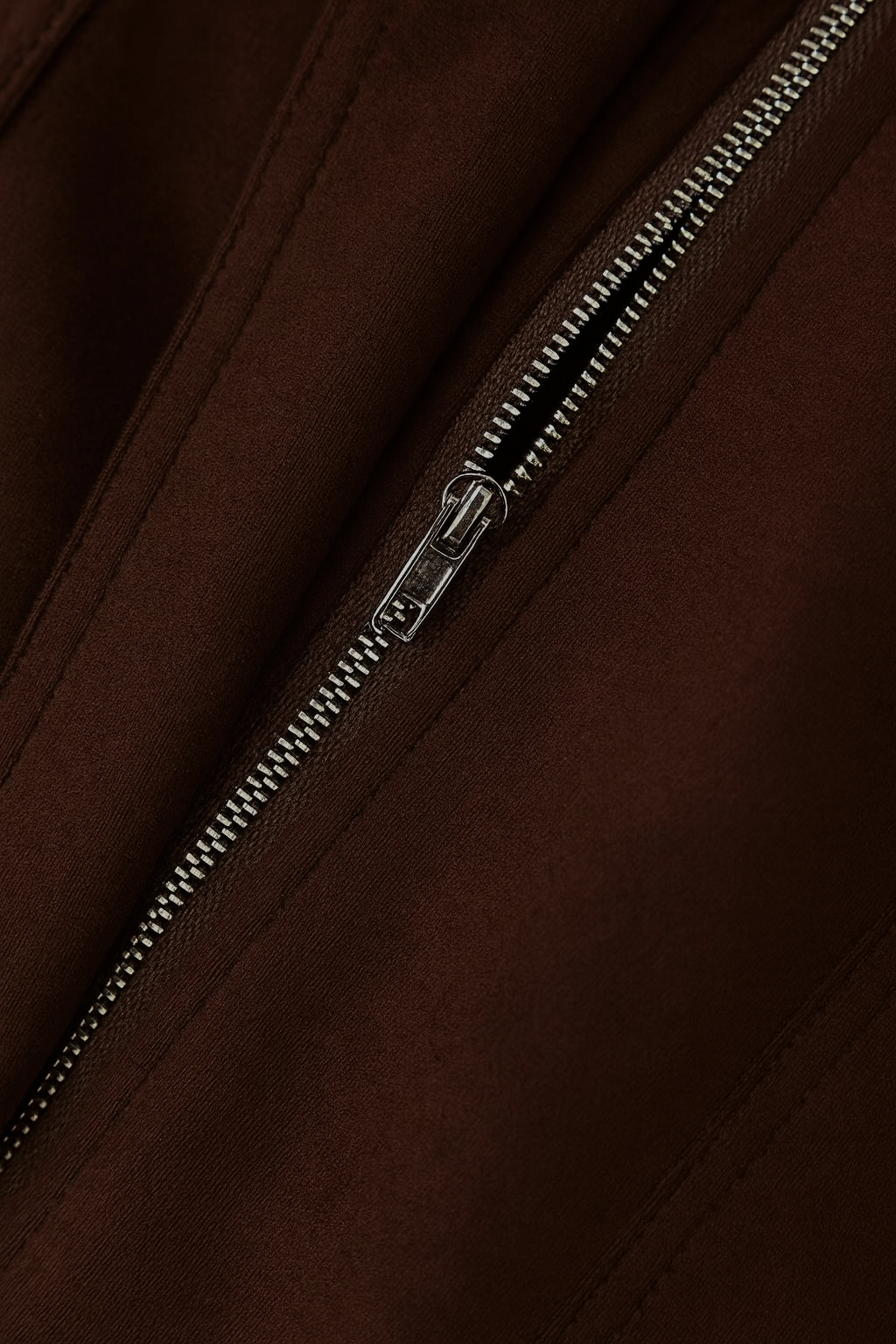 Bomber Jacket with Suede Finish