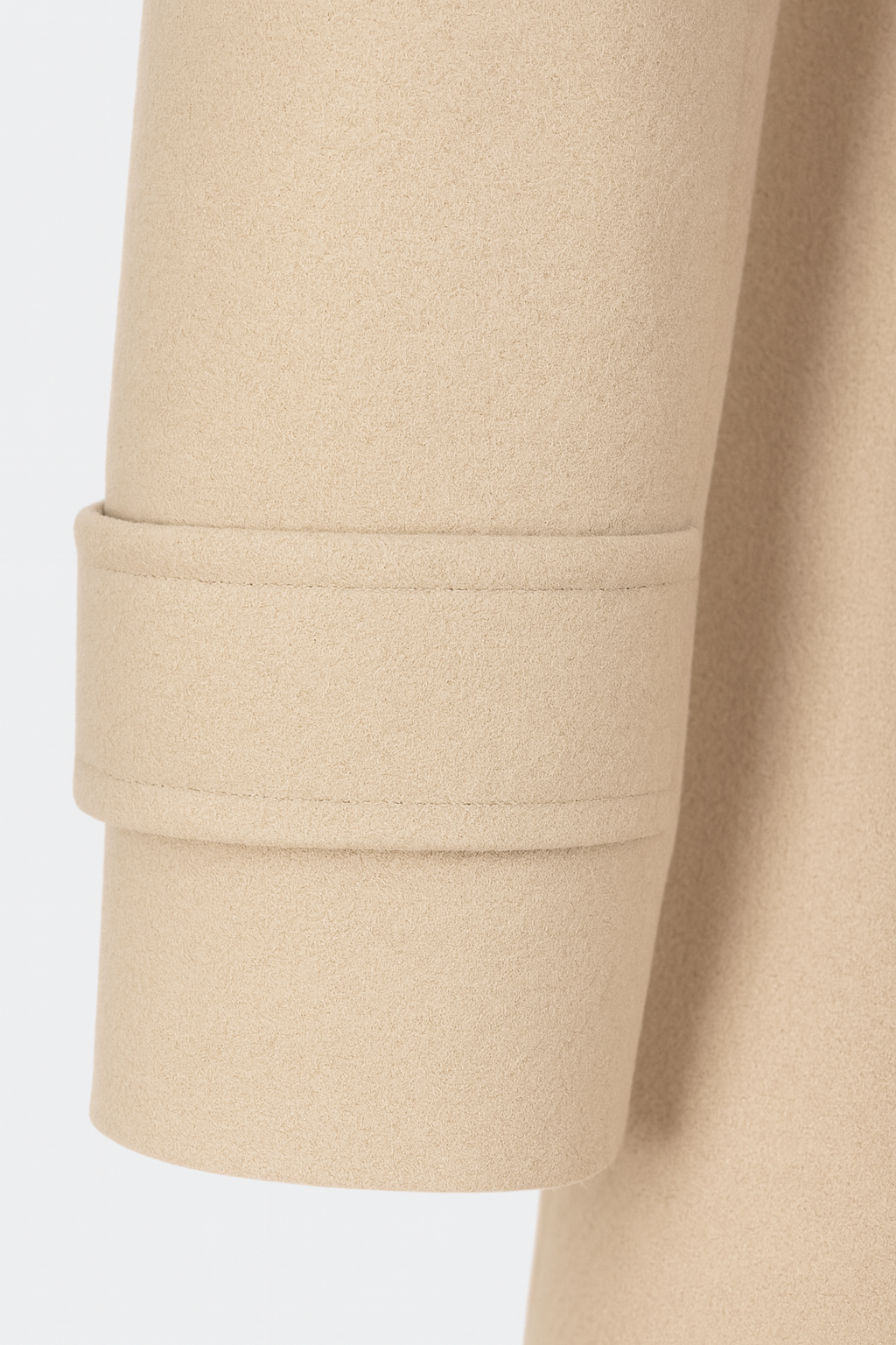 Mid-Length Coat with Belt & Collar