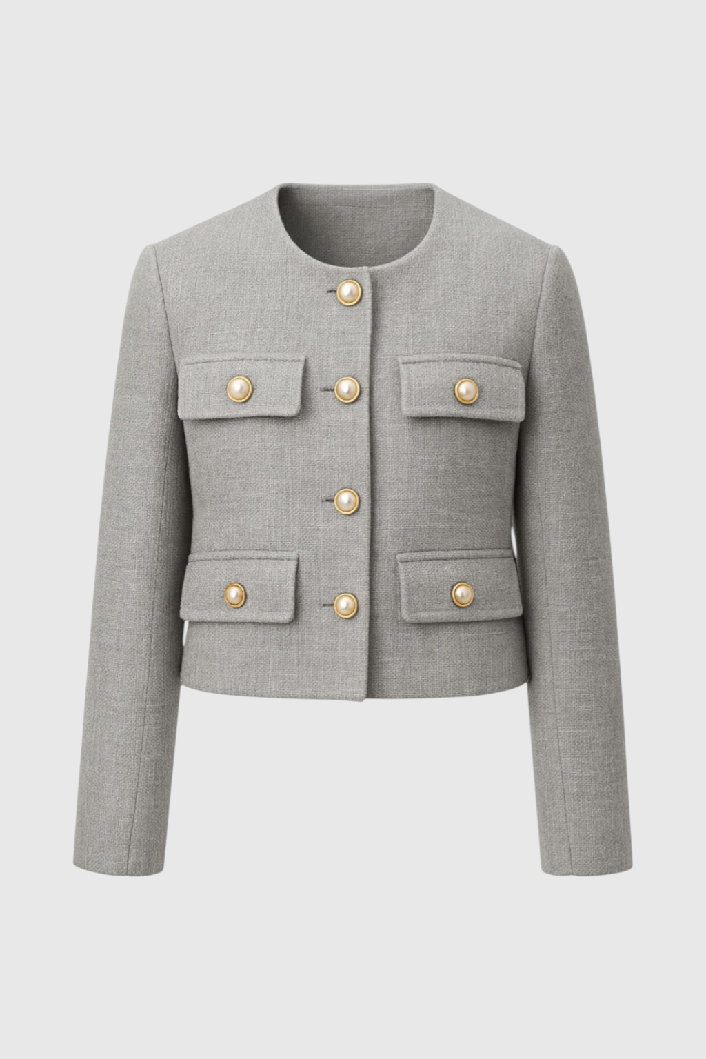 Short Jacket with Gold Buttons