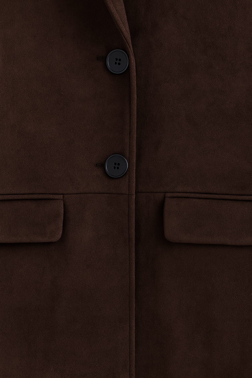 Long Suedette Overcoat | Relaxed Fit