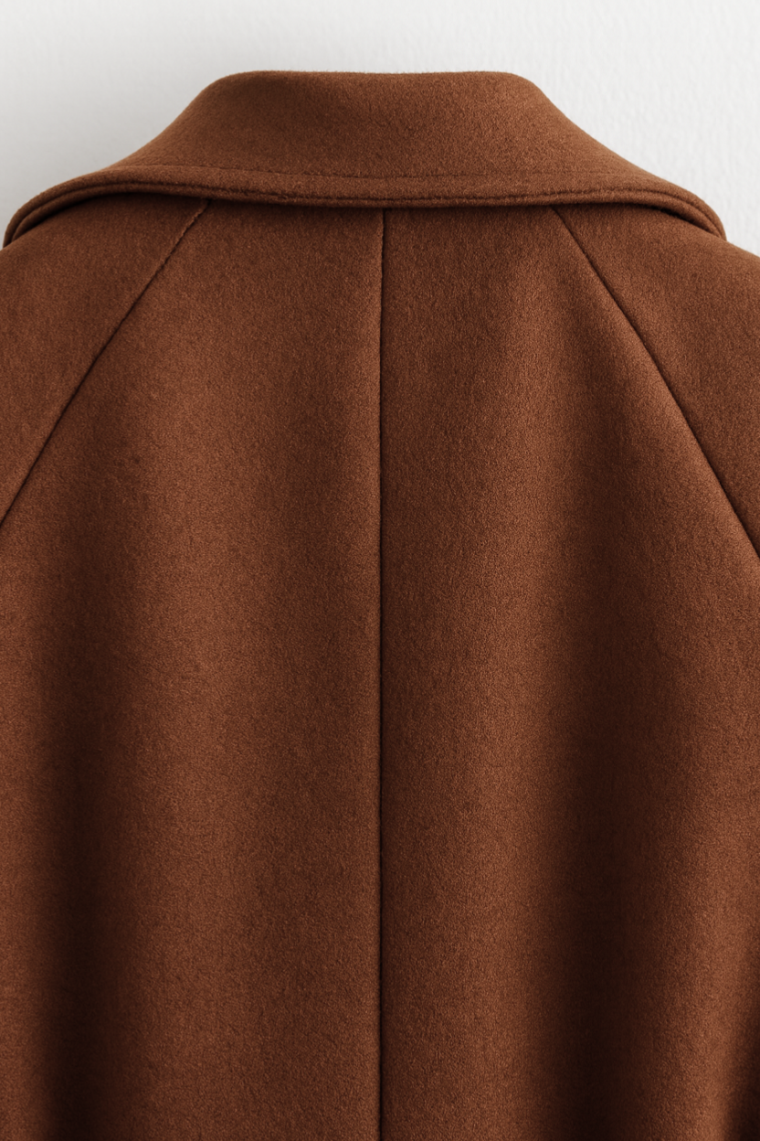 Wool Blend Overcoat with Self-Belt