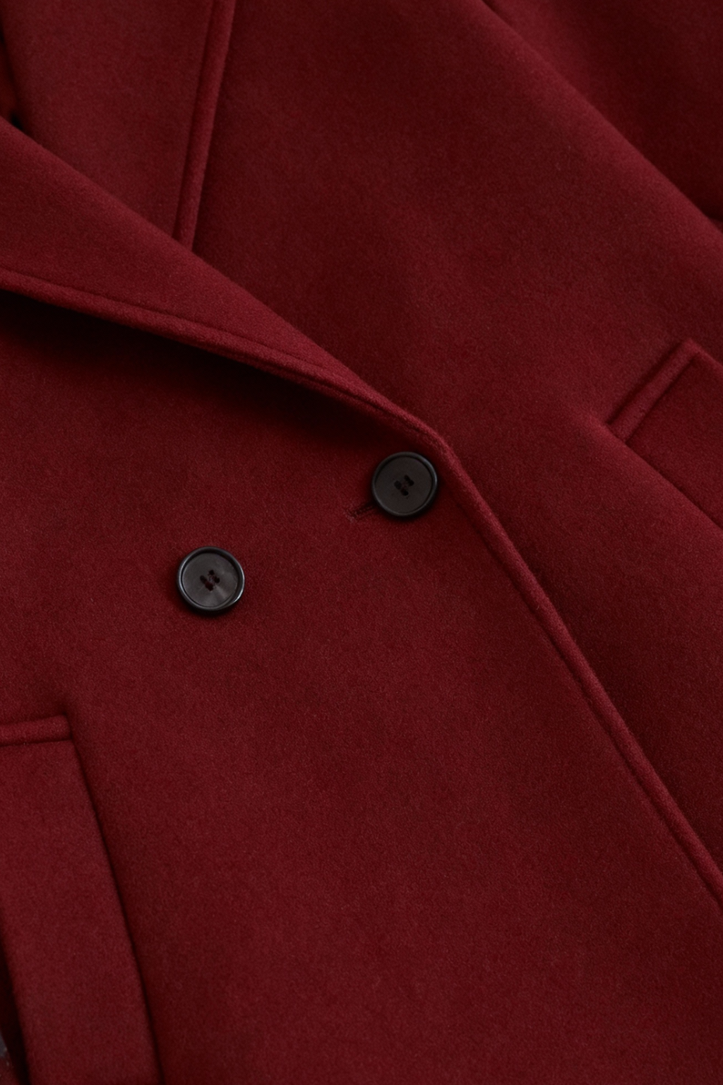 Long Coat, Double-Breasted, Cuff Strap