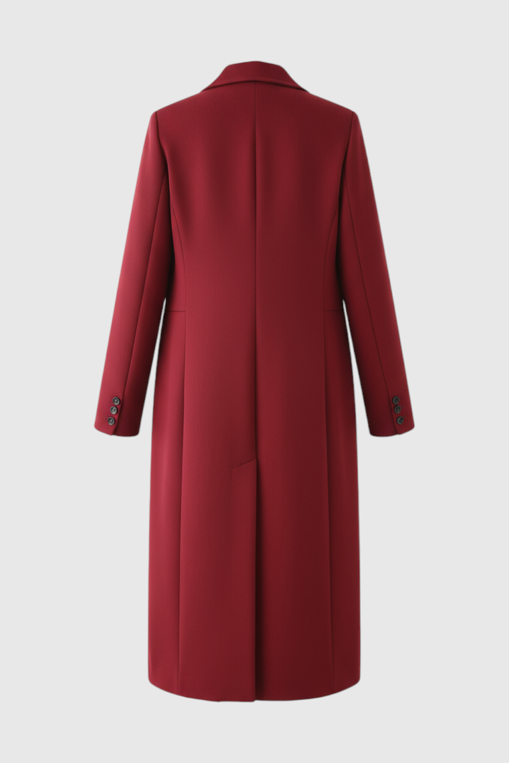 Longline Coat in Deep Wine | Slim Fit