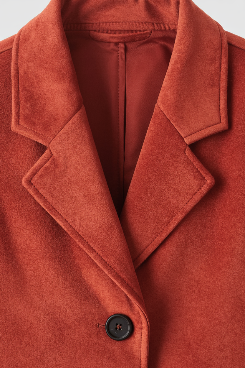 Long Coat | Suedette | Wide-Waist Fit