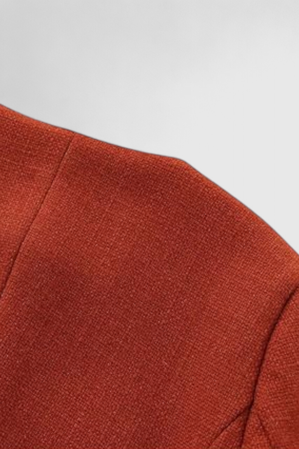 Short Jacket, Gold Buttons, Textured Fabric