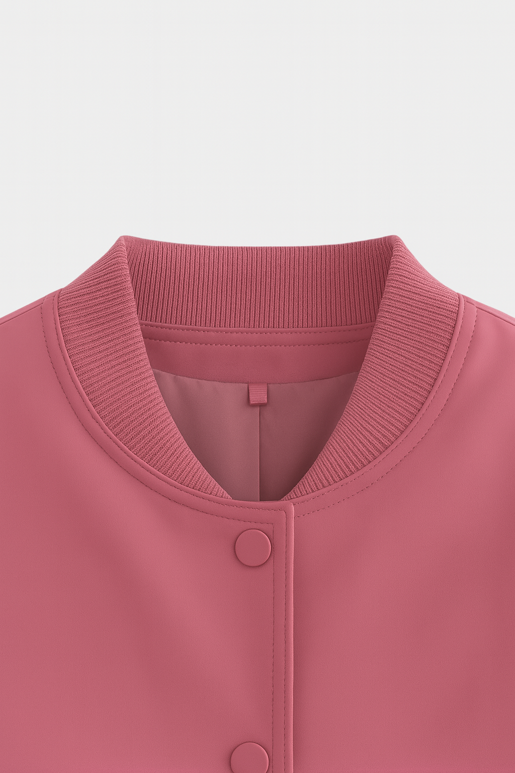 Cropped Bomber Jacket with Front Pockets