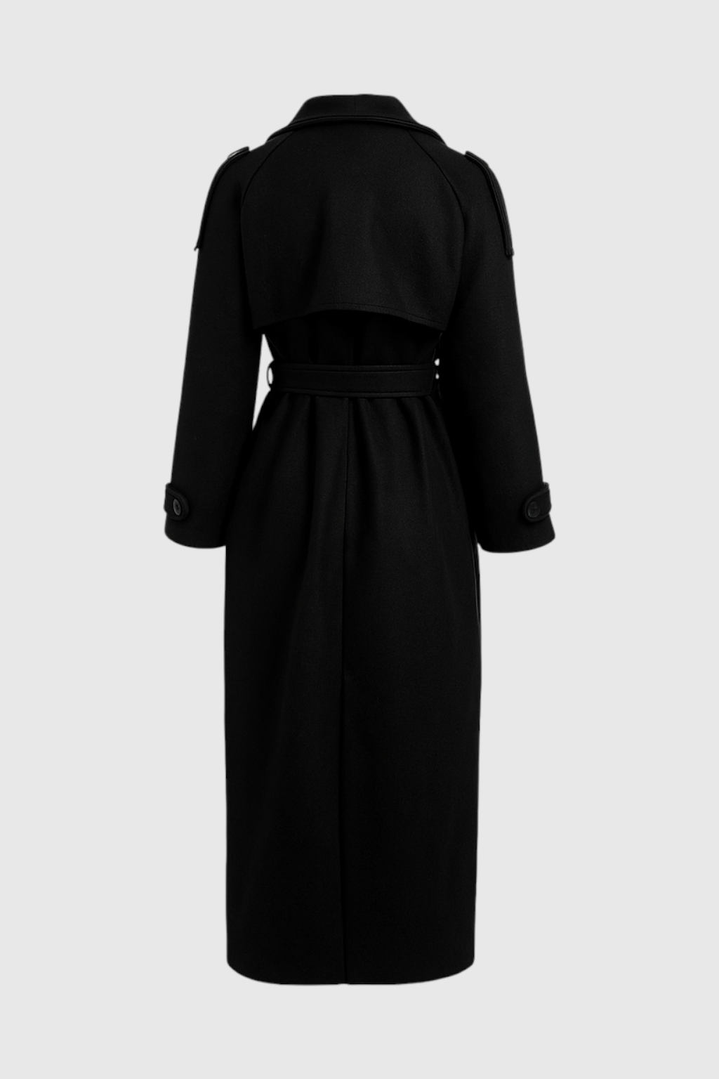 Long Coat with Belted Waist