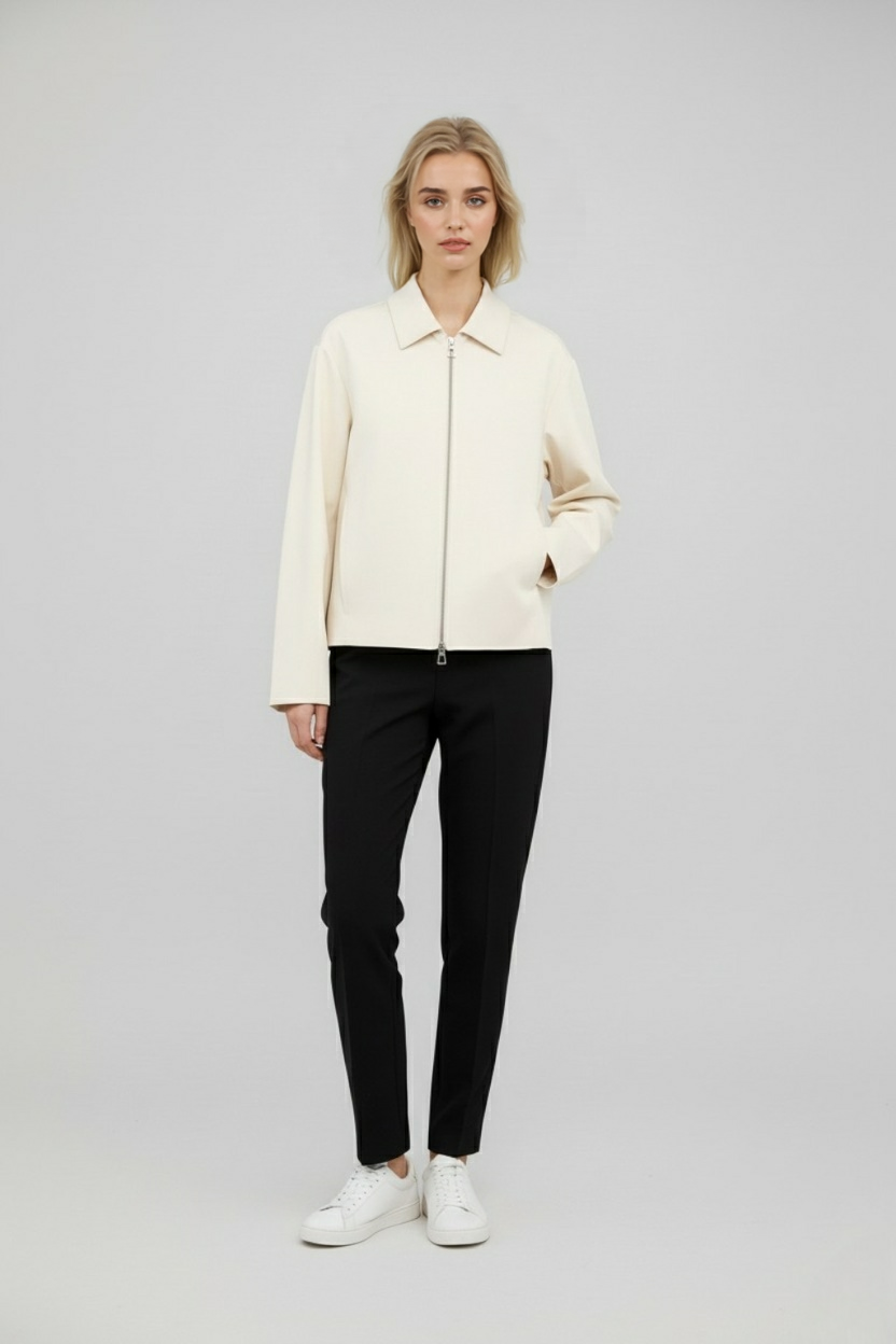 Zip Jacket with Collar & Stretch